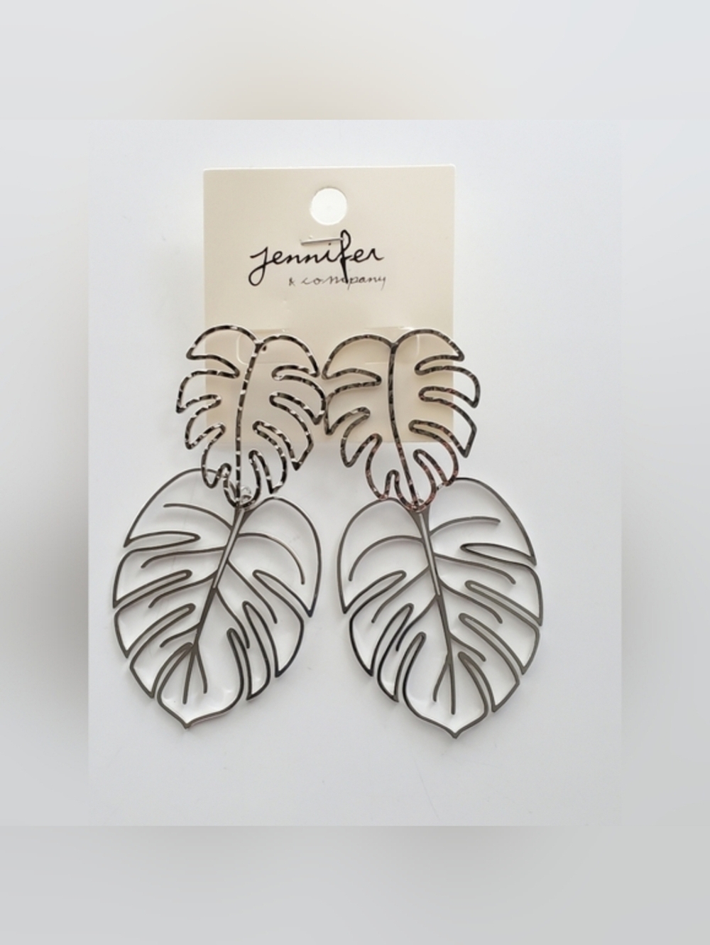 Palm Leaf Drop Dangle Earrings